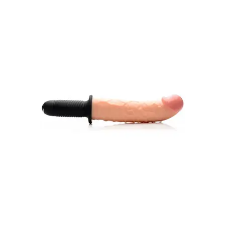 XR Brands Curved Vibrating Thrusting Device 22cm Black