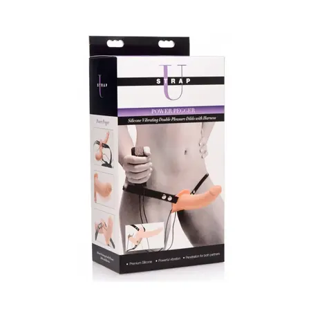 Supreme Pleasure Vibrantni Dupli Model sa Podesivim Pojasom Crni
