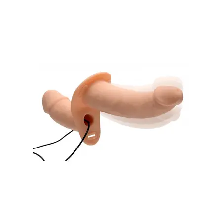Supreme Pleasure Vibrantni Dupli Model sa Podesivim Pojasom Crni