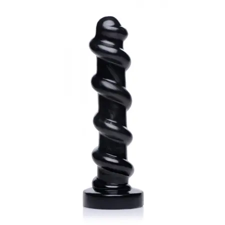 XR Brands The Screw Intimna Mašina Crna sa Teksturiranim Spiralnim Dizajnom 27 cm