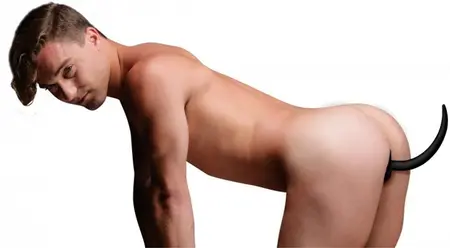 XR Brands Woof XL Silikonski Puppy Tail Čep - Veliki Anatomski Oblik