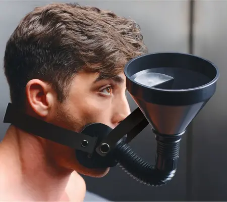 XR Brands Latrine Extreme Podesivi Levkasti Gag Sistem Crni