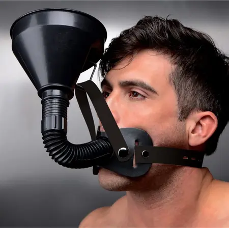 XR Brands Latrine Extreme Podesivi Levkasti Gag Sistem Crni