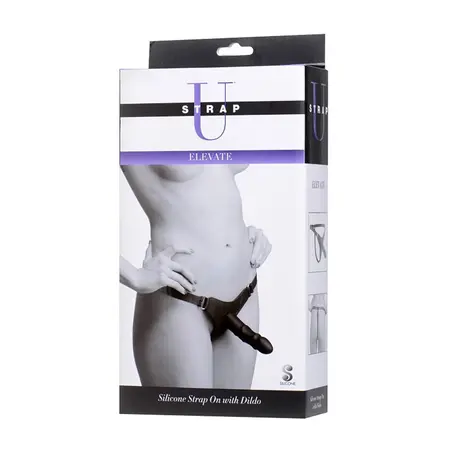 XR Brands Elevate Silicone Adjustable Strap-On System Black