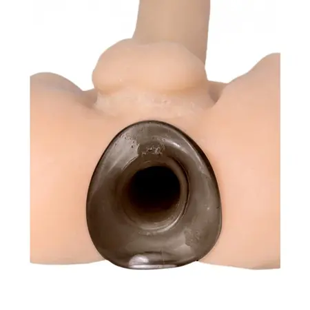 XR Brands Master Series Šuplji Tunel Čep Crni Srednji - Anatomski Dizajn