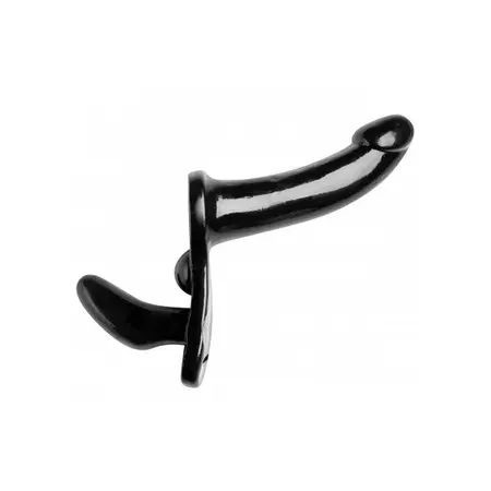 Plena Adjustable Double-Sided Intimate Strap-On System, Black PVC