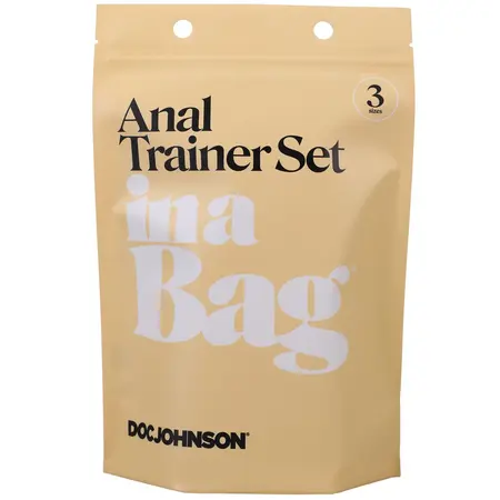 Doc Johnson Analni Trener Set 3-dela Graduirani Silikonski Čepovi Crni