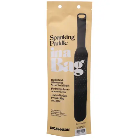 Sportsheets Saffron Studded Impact Paddle 30cm - Textured Surface, Black-Red