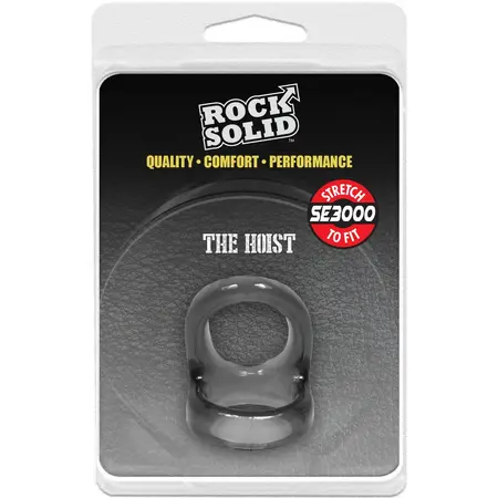 Rock Solid The Hoist Double Ring System TPE Black Adjustable 6768903846104