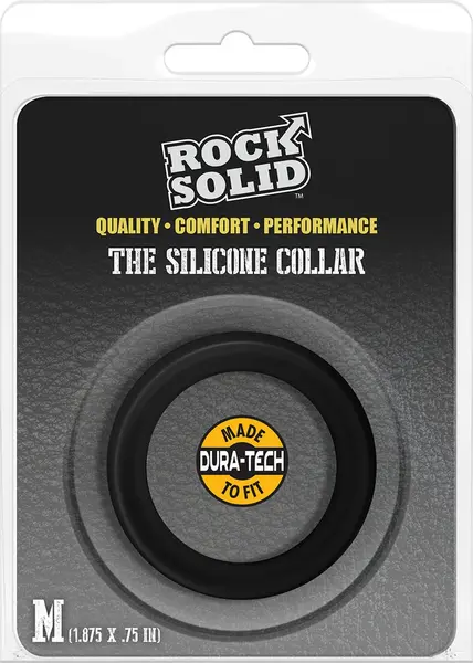 Rock Solid Silikonski kragnasti prsten srednji - ravna površina za udobno prijanjanje