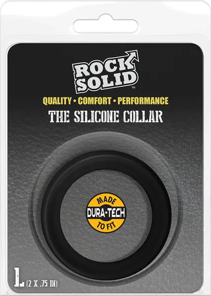 Rock Solid Silikonski kragnasti prsten veliki - ravni premium silikonski potporni prsten