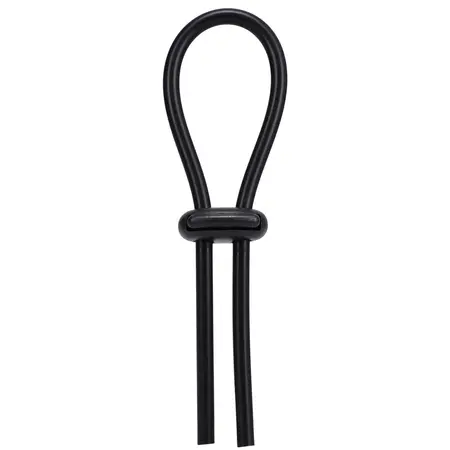 XR Brands The Lasso Double Lock Adjustable Silicone Restraint Black
