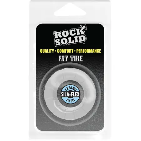 Rock Solid Fat Tire Široki Silikonski Prsten sa Teksturiranom Površinom Crni