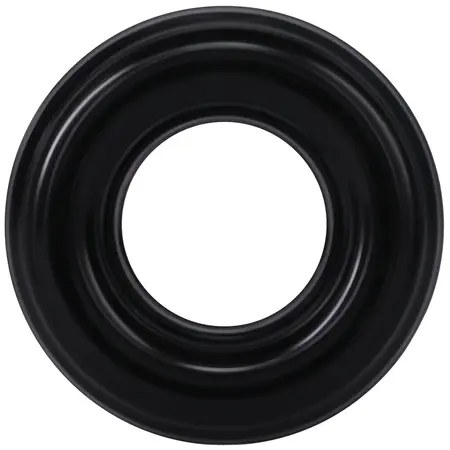 Rock Solid Ribbed Donut Ring - Textured Silicone, Flexible, Black