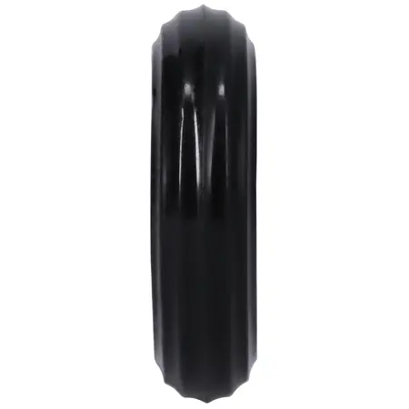 Rock Solid Ribbed Donut Ring - Textured Silicone, Flexible, Black