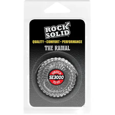 Rock Solid The Radial Intimate Ring TPE Black Ergonomic Design