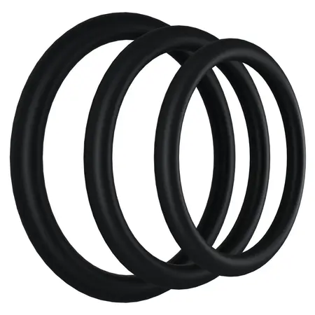 Rock Solid The Gasket Set od 3 TPE Anatomska Prstena Crni