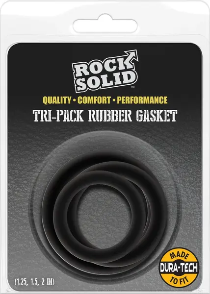 Rock Solid The Gasket Set od 3 TPE Anatomska Prstena Crni