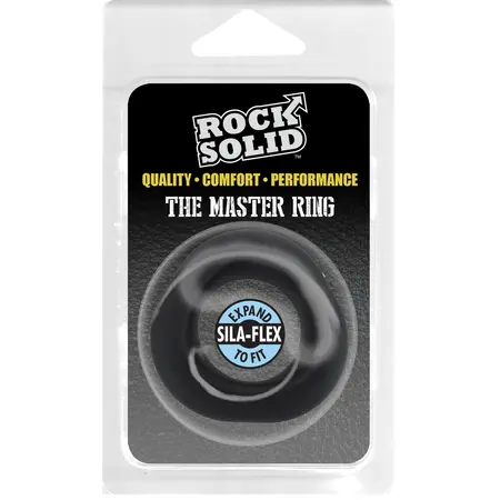 Rock Solid The Master Silikonski Potporni Prsten Crni Debeli Udobni
