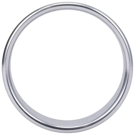Rock Solid Brushed Alloy Ring Extra Large - Seamless Aluminum Design