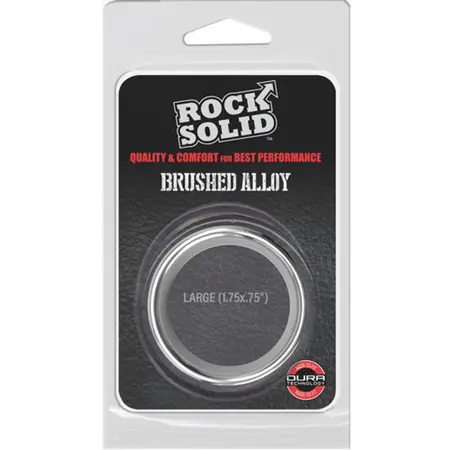 Rock Solid Brushed Alloy Ring Large - Lightweight Aluminum Design