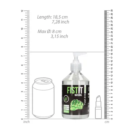 Eros Natural Water-Based Lubricant 500ml - Vegan Formula, Pump Bottle