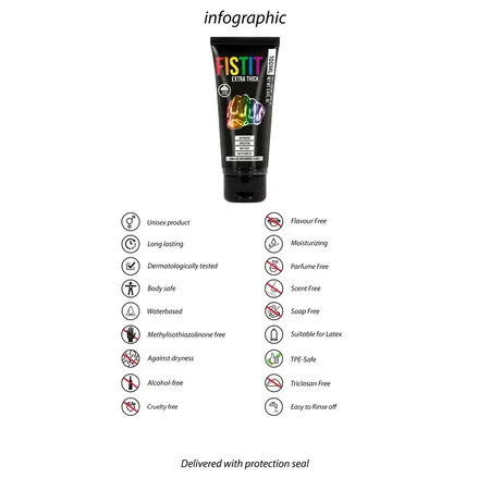 Fist It ekstra gusti lubrikant na vodenoj bazi Rainbow 100 ml, dermatološki testiran
