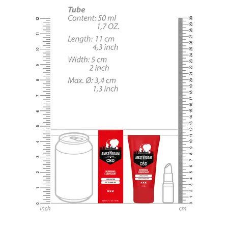 Original CBD Amsterdam intimni gel na vodenoj bazi 50 ml - nežna formula