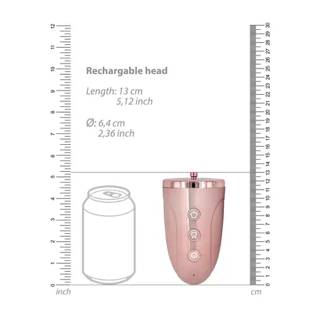 Shots Universal USB Rechargeable Vacuum Pump Head 3-Speed Crna