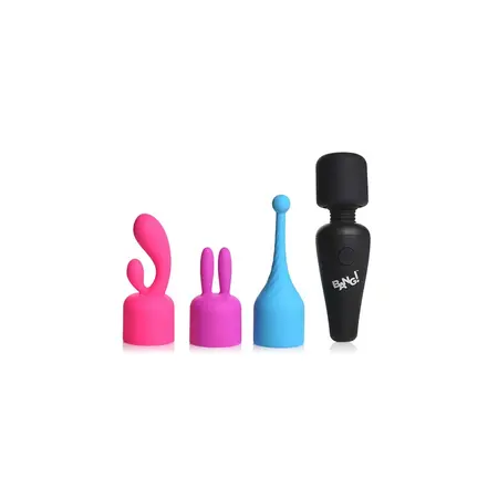 XR Brands Mini Wand Massager Set sa 3 funkcionalna nastavka - Kompaktan