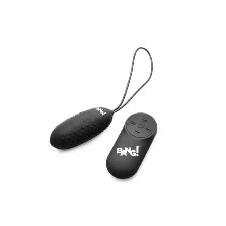 XR Brands Bumpy Silicone Stimulation Egg 28-Speed, Purple, USB Rechargeable