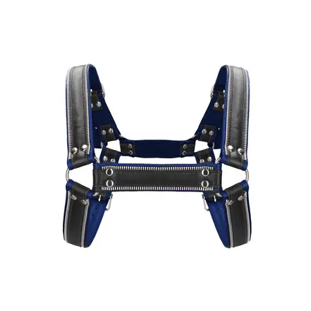 Z Series Leather Chest Harness S/M with Stainless Steel Accents