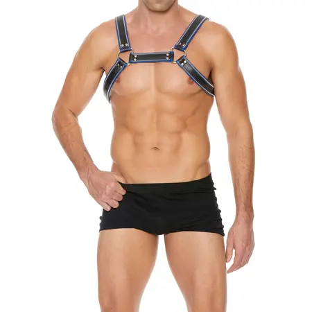Z Series Chest Bulldog Harness L/XL - Premium Leather Adjustable Model