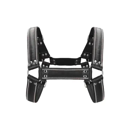 Z Series Leather Chest Bulldog Harness S/M with Adjustable Straps