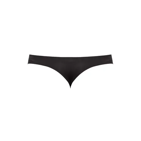 Male Power Seamless Sleek Thong L/XL Black Cotton Waistband