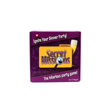 Secret Missions Party Game - Dinner Theme Card Set, 12 Name Badges