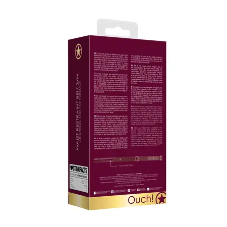 OUCH! Halo Waist Belt S/M sa više karika za vezivanje, zlatna
