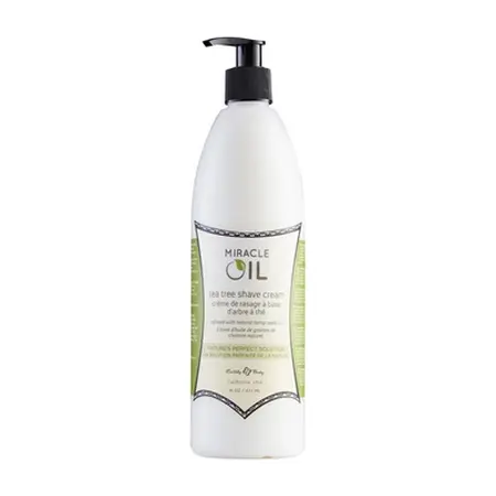 Miracle Oil Tea Tree Shaving Cream 473ml - Hydrating Formula for Smooth Skin