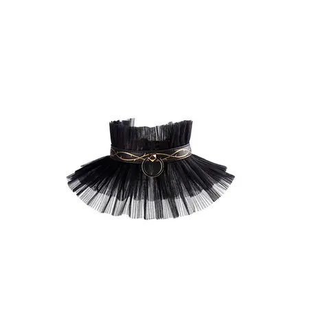 Leather Torn Premium Collar and Adjustable Leash 100 cm Black
