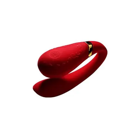 Fanfan Couples Massager Set Bright Red Bluetooth 8 Modes Silicone