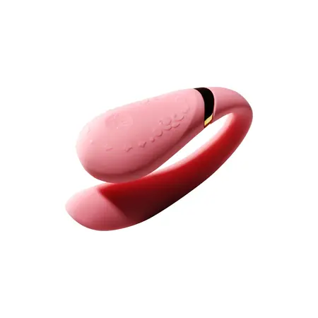 Fanfan Couples Massager Set Red-Pink Bluetooth Remote Control Silicone