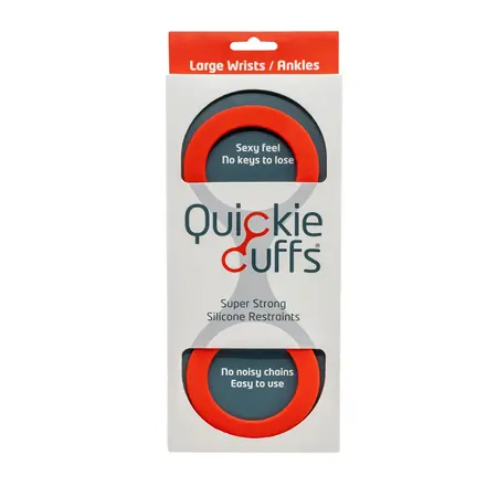 Quickie Cuffs Silicone Flexible Restraints Medium Black