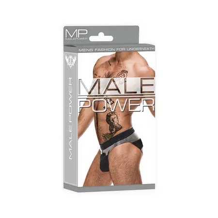 Male Power Iron Clad Bikini M Mrežasti džep i fleksibilna tkanina Crna