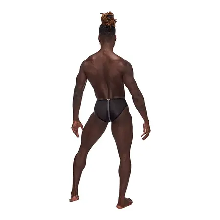 Male Power Landing Strip Bikini Brief L Black Matt Onyx Design