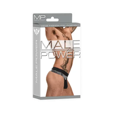 Male Power Iron Clad Thong S/M Crni Mrežasti Udoban Pojas