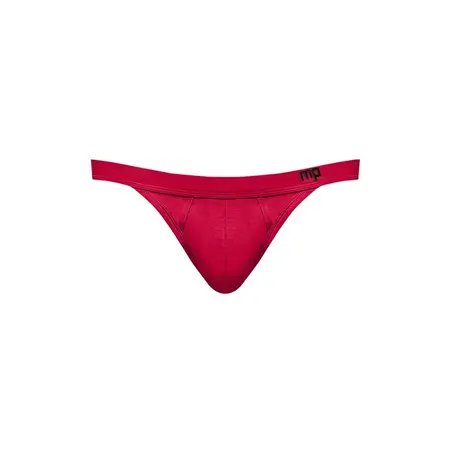 Male Power Pure Comfort Modal Bong Thong L/XL Red Support Pouch