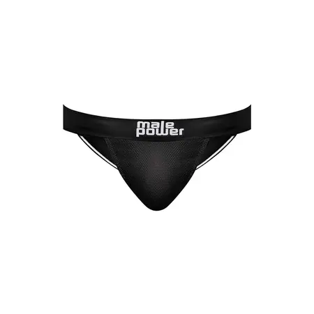 Male Power Black Nite Jock S/M - Sporty Striped Waistband Intimate Apparel