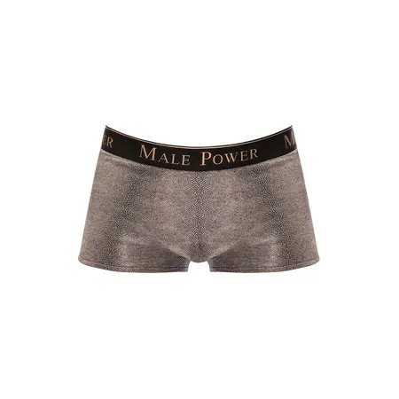 Male Power Viper Pouch Šorts S - Zmijska Koža Metalik Rastegljive Gaćice