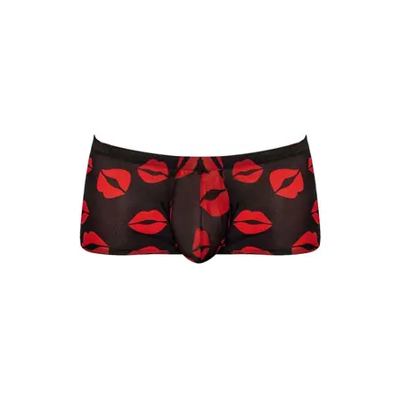 Male Power Kiss Me Mini Short M Black - Low Rise, Comfort Fit, High Cut