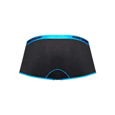 Male Power Uplift Mini Short XL Black - Satin Finish Comfort Wear